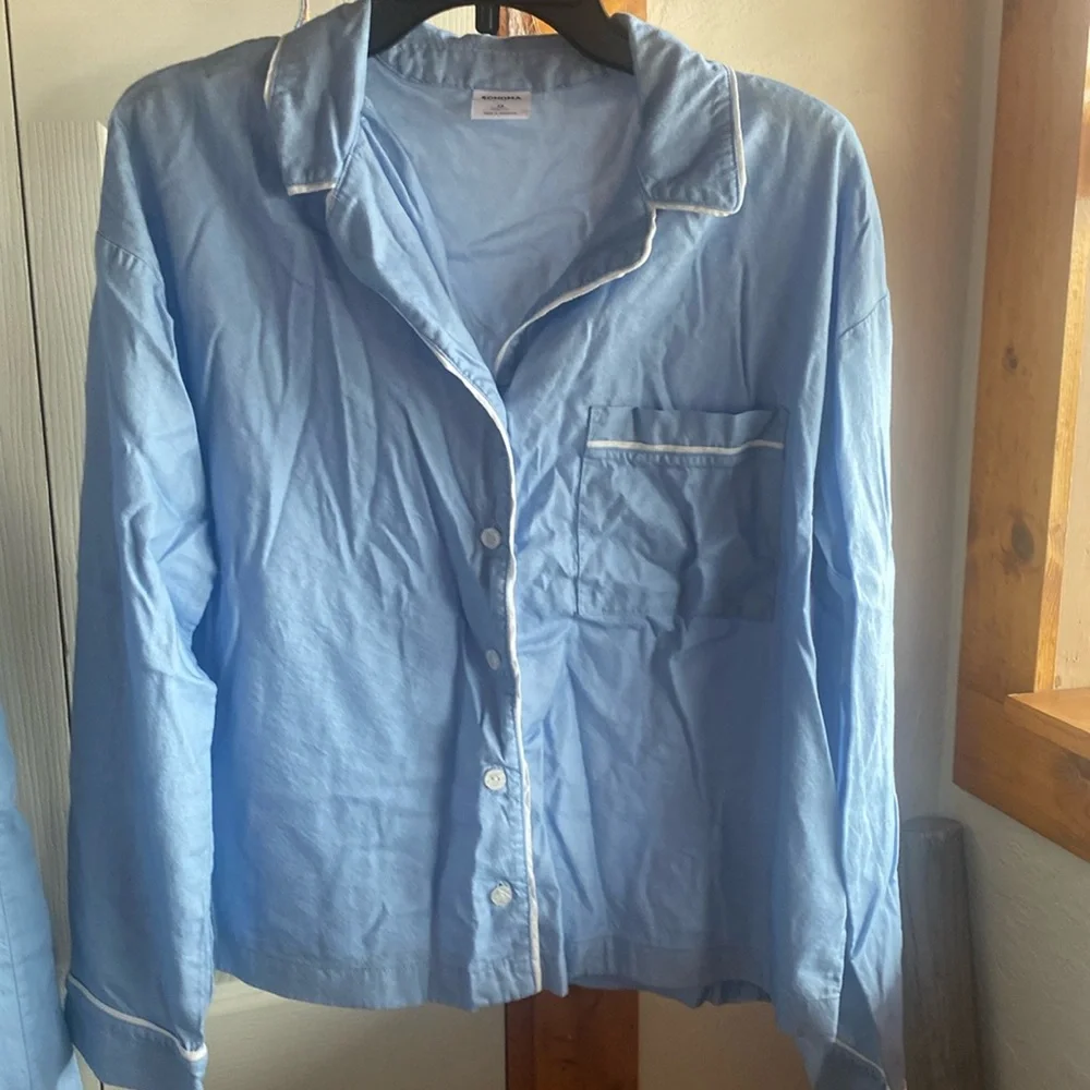 Sonoma NWOT Women’s Sleepwear 
Woven Notch Pajama Top & Pajama Pants Set medium - Picture 5 of 11